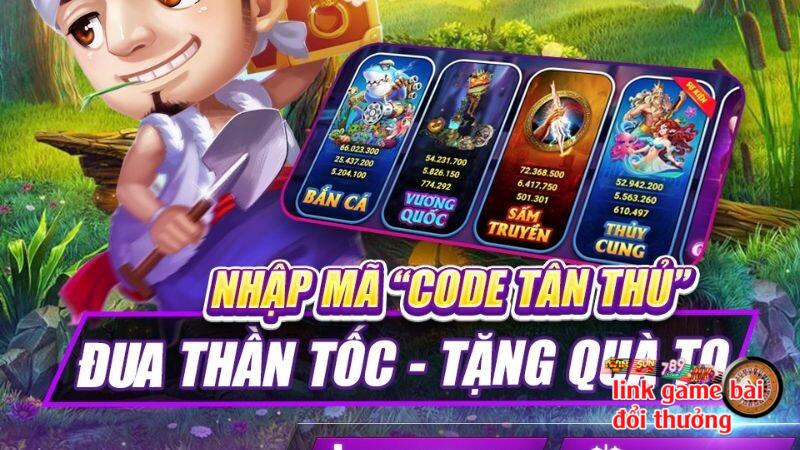 Nhận ngay thưởng bằng nhập mã code cho tân thủ cùng cổng game