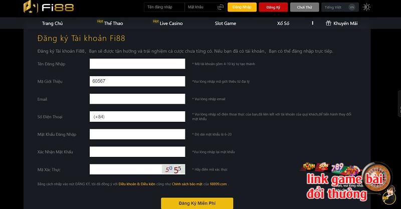 Đăng ký tài khoản tại Fi88 cực dễ với các bước cơ bản