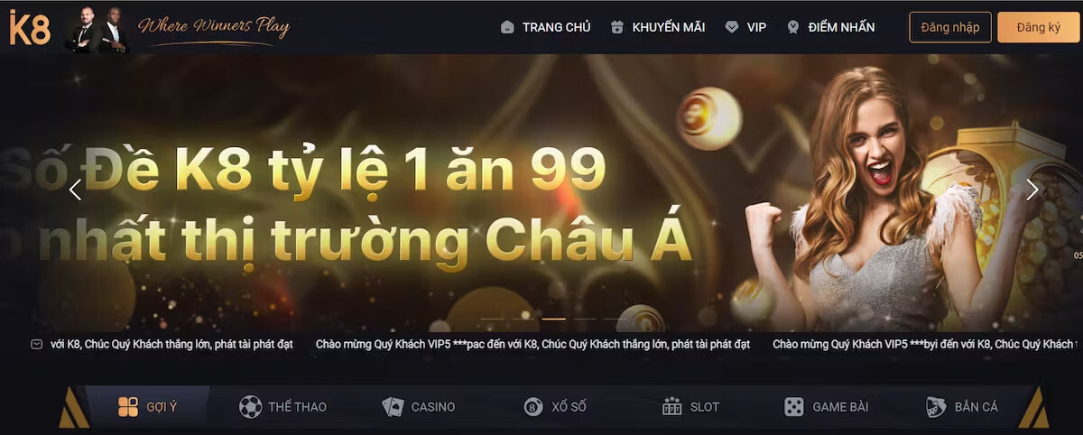 Tham gia cá cược tại K8 vô cùng đơn giản và dễ dàng chỉ với vài thao tác