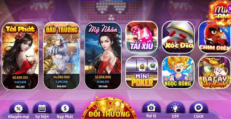 Giao diện cổng game đổi thưởng Netfun Club