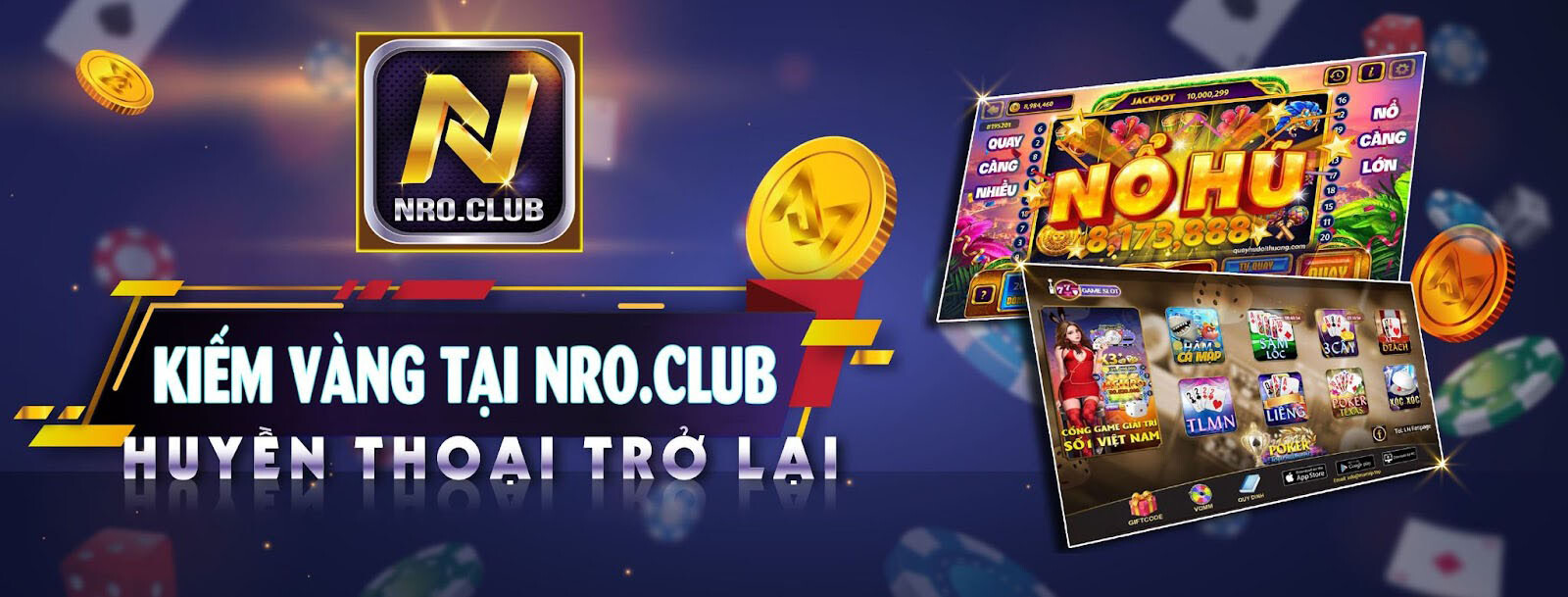 Giao diện cổng game đổi thưởng Nroclub