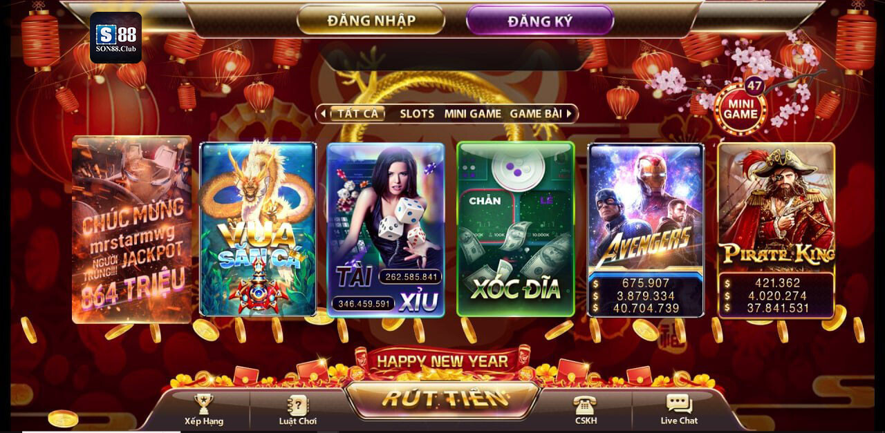 Giao diện cổng game đổi thưởng Son88 Club