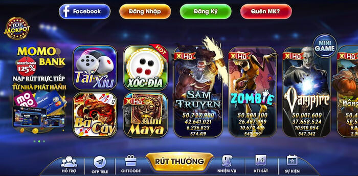 Giao diện cổng game ngonclub