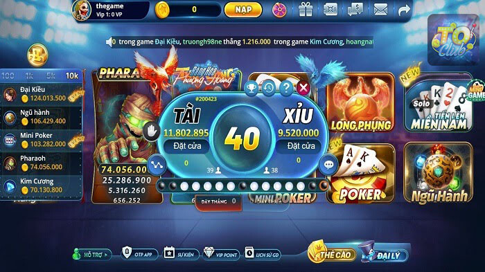 Giao diện cổng game To66 Club